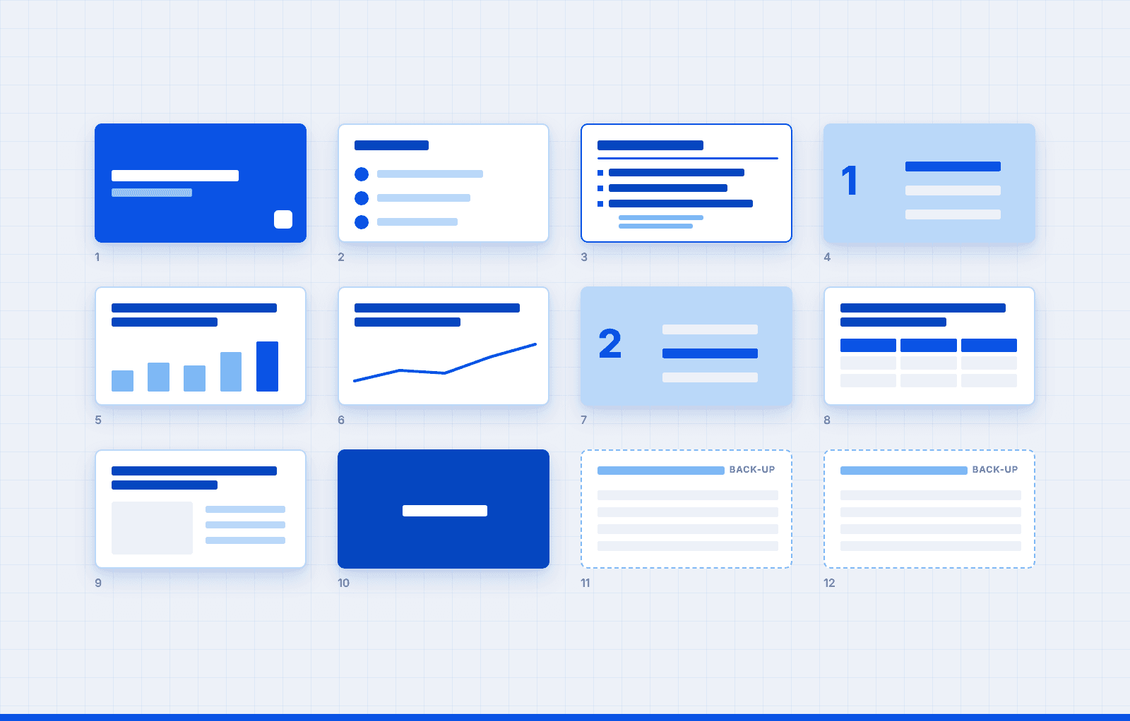 How is a consulting slide deck structured?